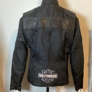 MOTORCYCLE RIDING JACKET BY CORDURA LEATHER TRIM~THINSULATE ZIP OUT LINER SZ SM